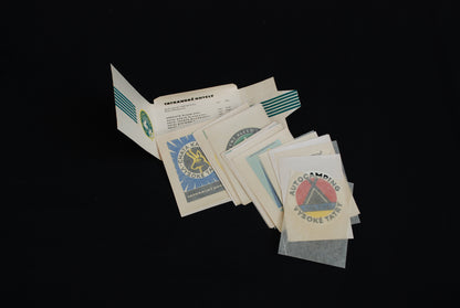Bagage Decals 1960 hotels "Tatranské hotely vysoké tatry" Set van 15 in boekje *