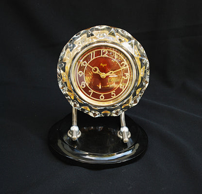 Klok tafel kristal klok CCCP 1960's merk Majak *