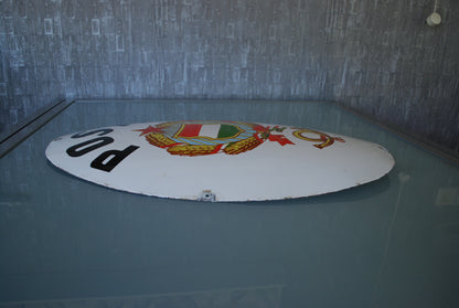 Enamel Coat of Arms Wall Plate Socialist Hungary Post Office