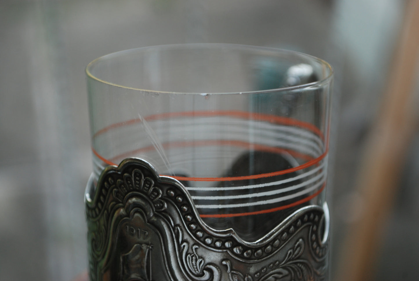 Theeglas houder "Aurora" verzilverd (Melchior)  1917 -1977