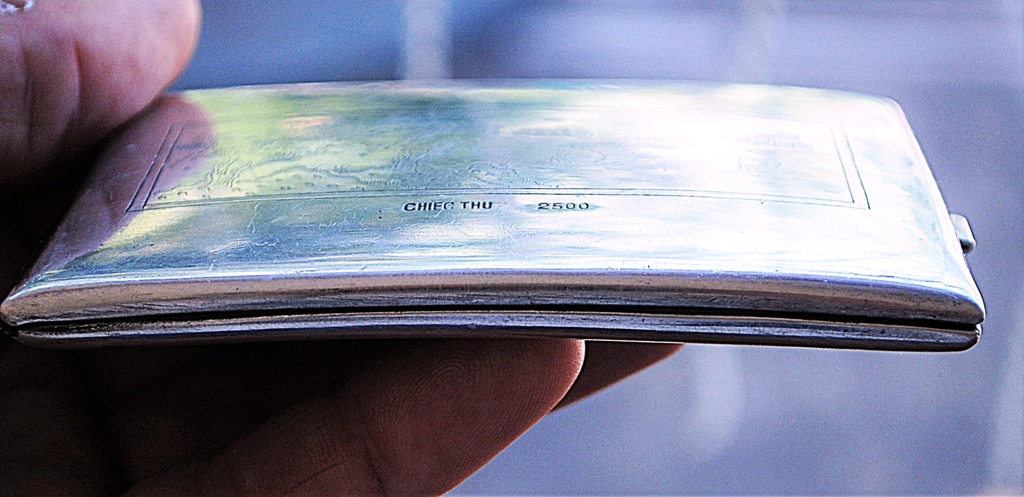 Sigaretten Doos Vietnamese zeilboten, de Junk. Souvenir Vietnamese oorlog