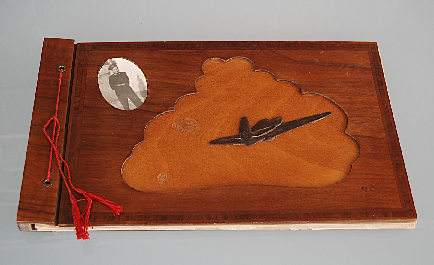 Piloot Fotoalbum hout Trench art Hand gemaakt