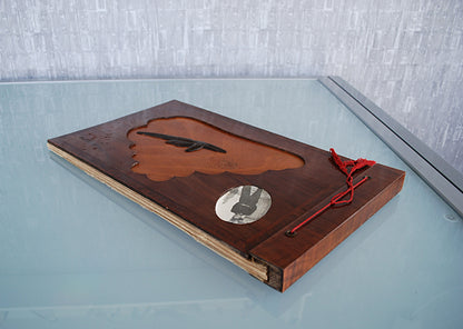 Piloot Fotoalbum hout Trench art Hand gemaakt