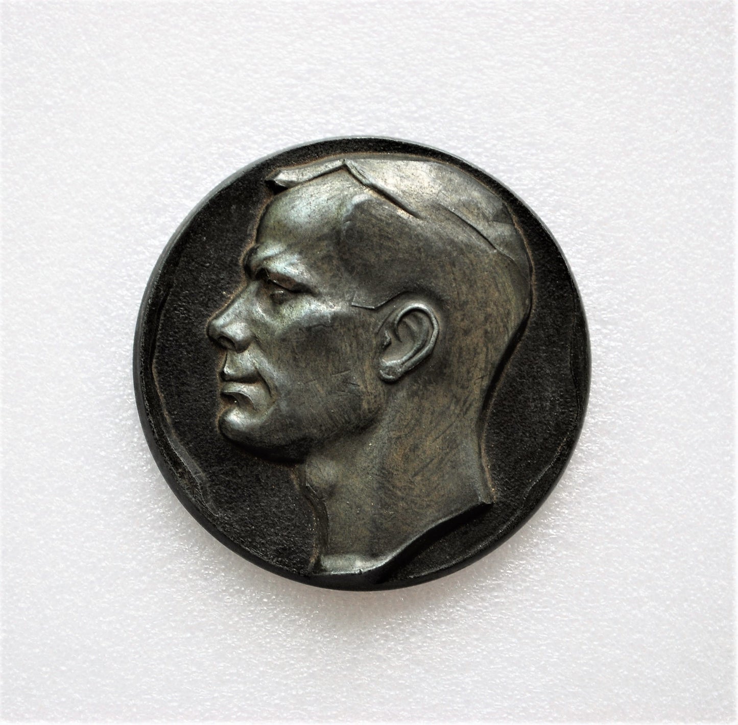 Yuri Gagarin Zwaar metalen plaque 1961 met handtekening