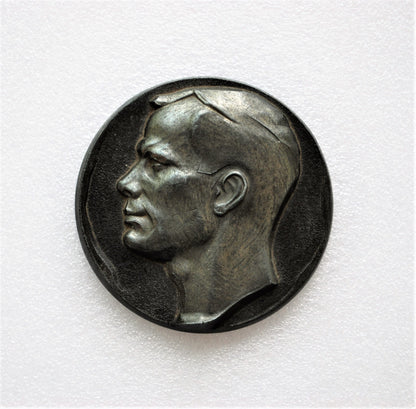 Yuri Gagarin Zwaar metalen plaque 1961 met handtekening