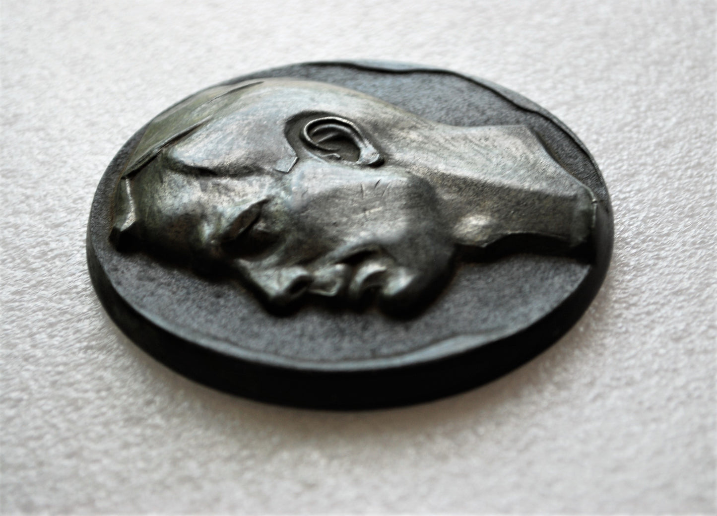 Yuri Gagarin Zwaar metalen plaque 1961 met handtekening