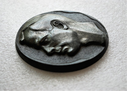 Yuri Gagarin Zwaar metalen plaque 1961 met handtekening