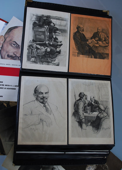 Preorder Mega verzameling oude Lenin postkaarten €2,50 per stuk 219 kaarten