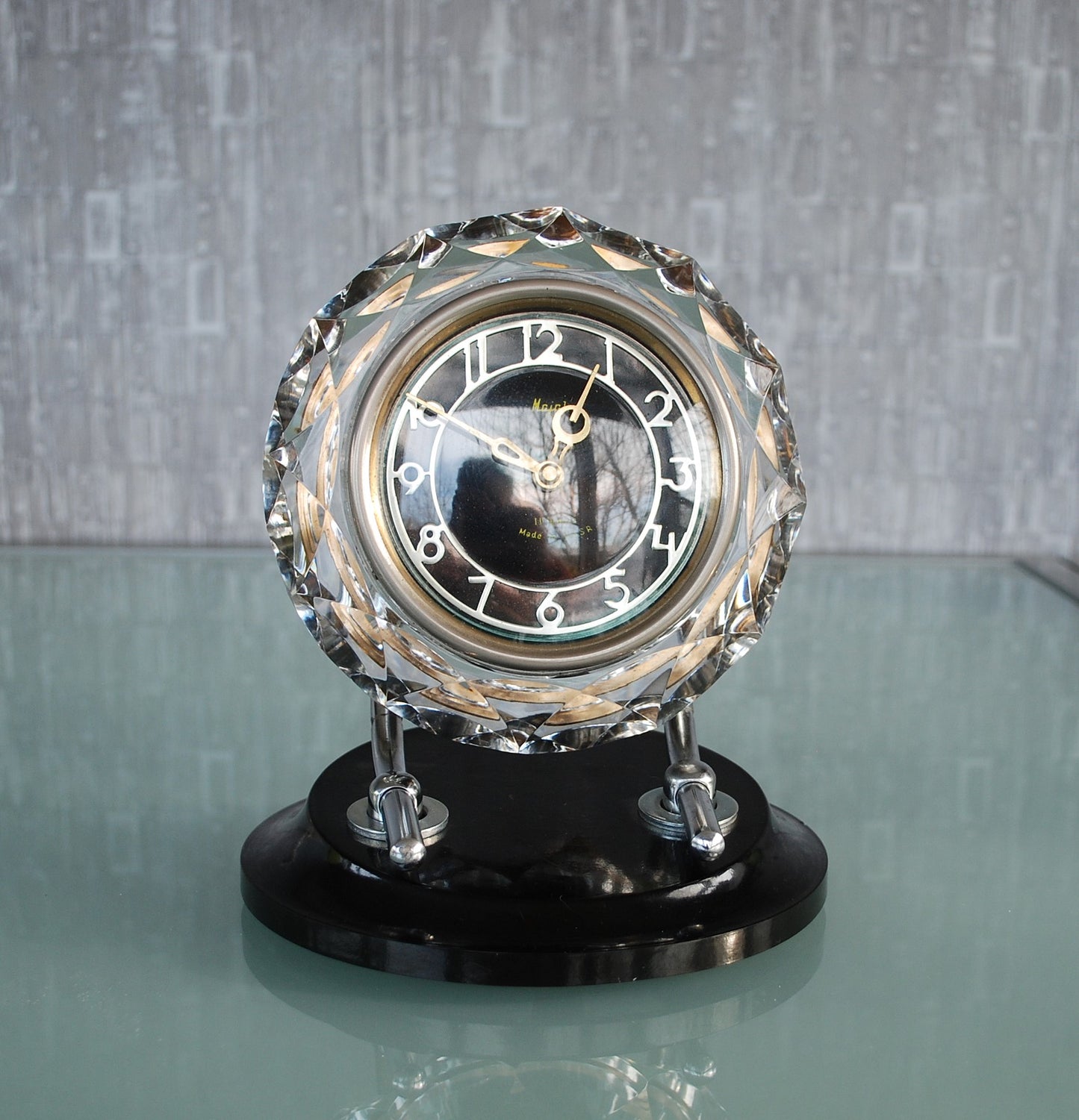 Mantelklok tafel kristal klok CCCP 1960's