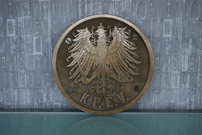 Pre order Messing trein schild 1847 1920 Koninklijke Pruisische Spoorwegadministratie Königlich Preußische Eisenbahn-Verwaltung