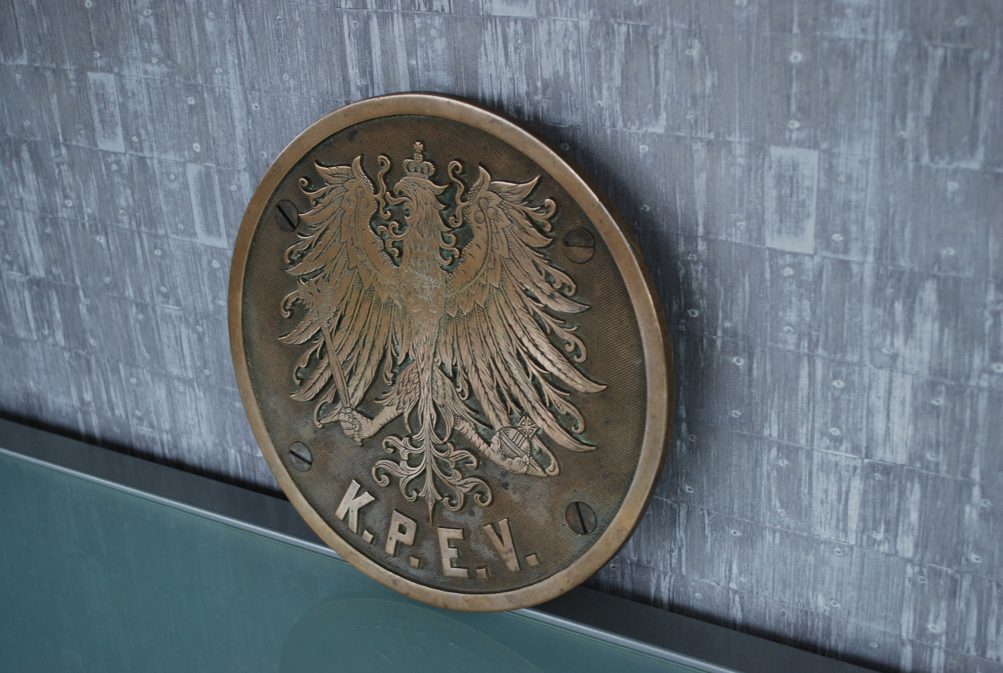 Pre order Messing trein schild 1847 1920 Koninklijke Pruisische Spoorwegadministratie Königlich Preußische Eisenbahn-Verwaltung