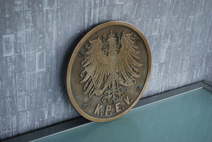 Pre order Messing trein schild 1847 1920 Koninklijke Pruisische Spoorwegadministratie Königlich Preußische Eisenbahn-Verwaltung