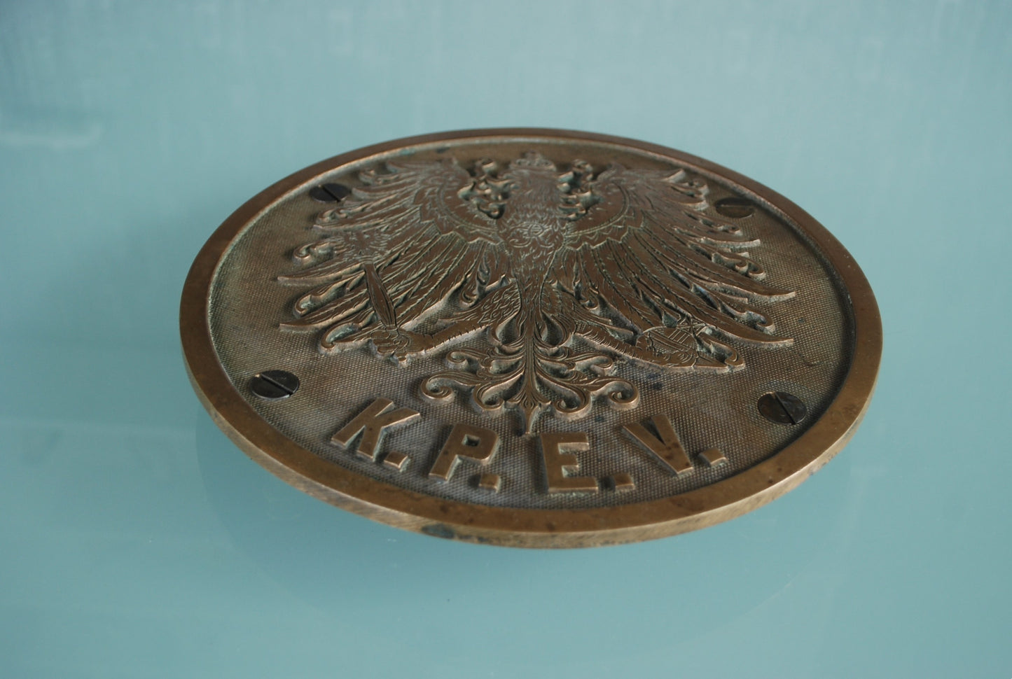 Pre order Messing trein schild 1847 1920 Koninklijke Pruisische Spoorwegadministratie Königlich Preußische Eisenbahn-Verwaltung