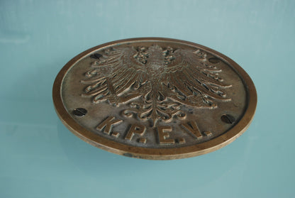 Pre order Messing trein schild 1847 1920 Koninklijke Pruisische Spoorwegadministratie Königlich Preußische Eisenbahn-Verwaltung