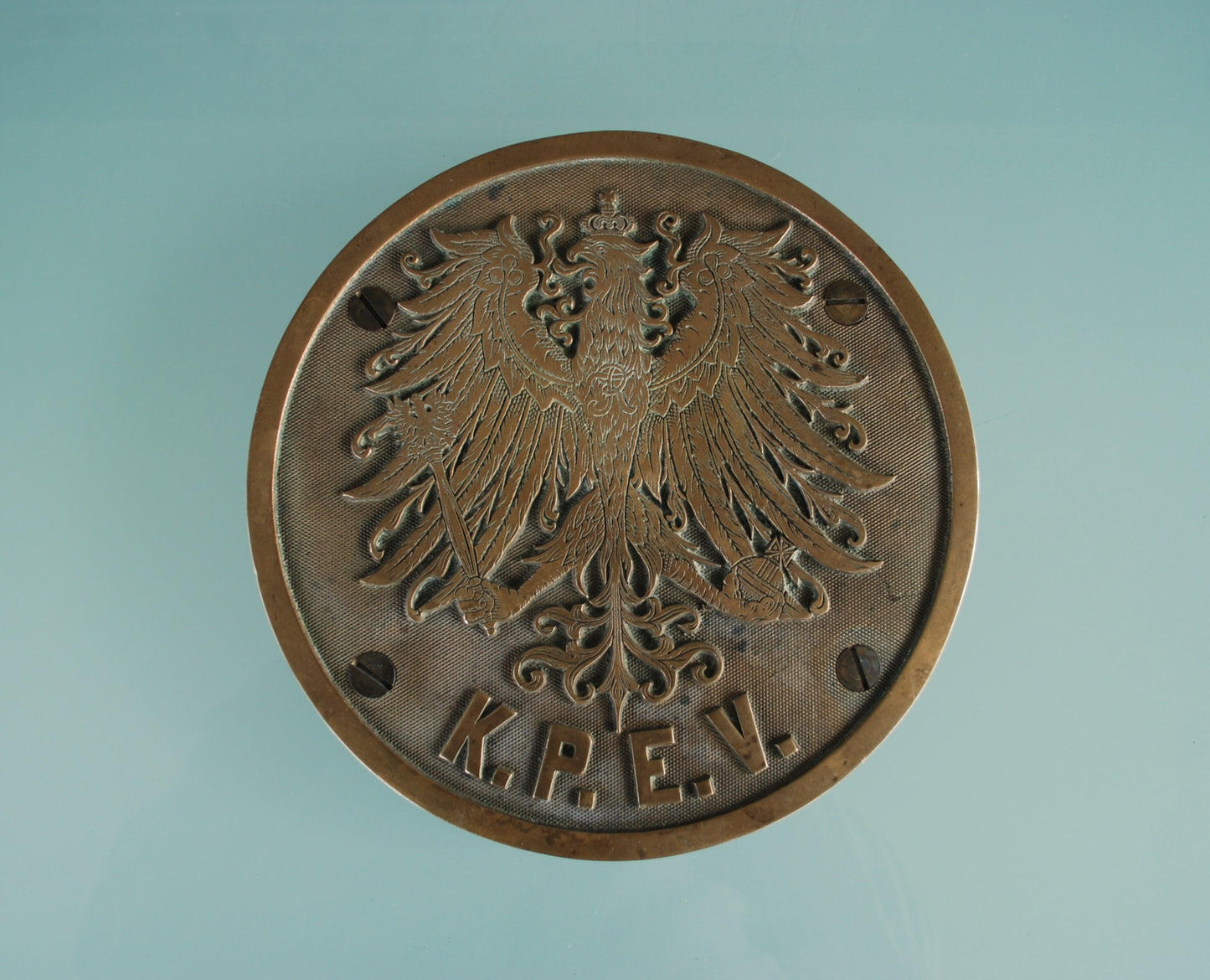 Pre order Messing trein schild 1847 1920 Koninklijke Pruisische Spoorwegadministratie Königlich Preußische Eisenbahn-Verwaltung