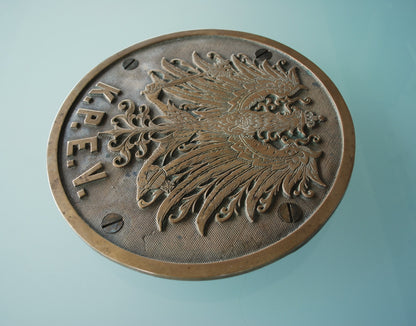 Pre order Messing trein schild 1847 1920 Koninklijke Pruisische Spoorwegadministratie Königlich Preußische Eisenbahn-Verwaltung