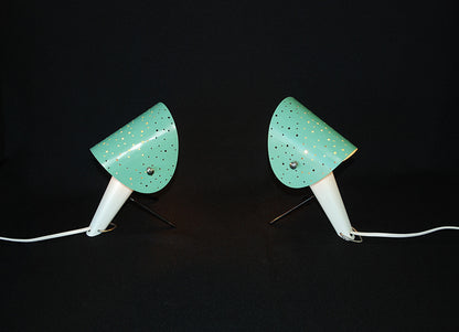 2 stuks Bureau / Wandlamp van Ernest Igl  " The Little Dog "