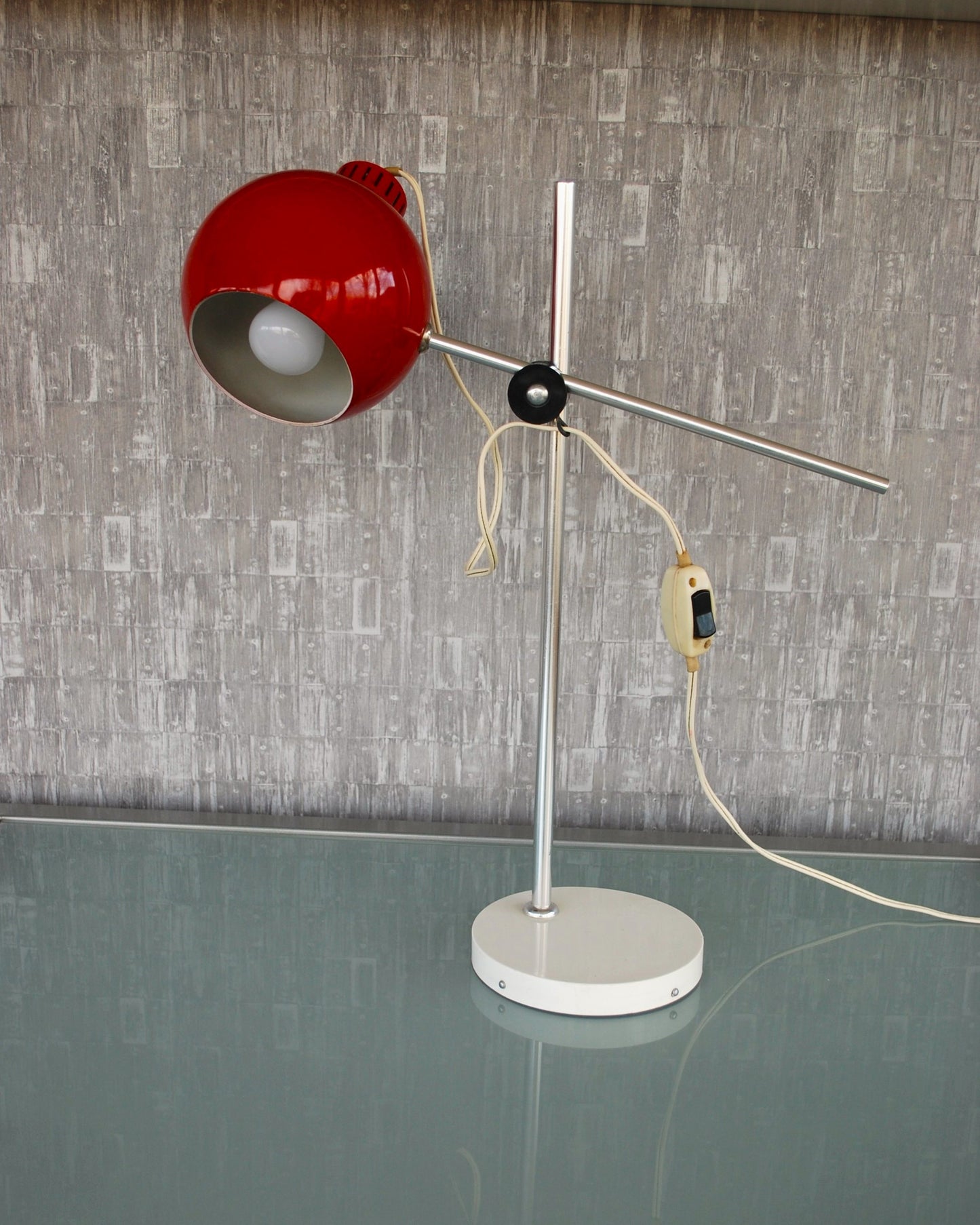 Lamp met aluminium stangen Retro Space age