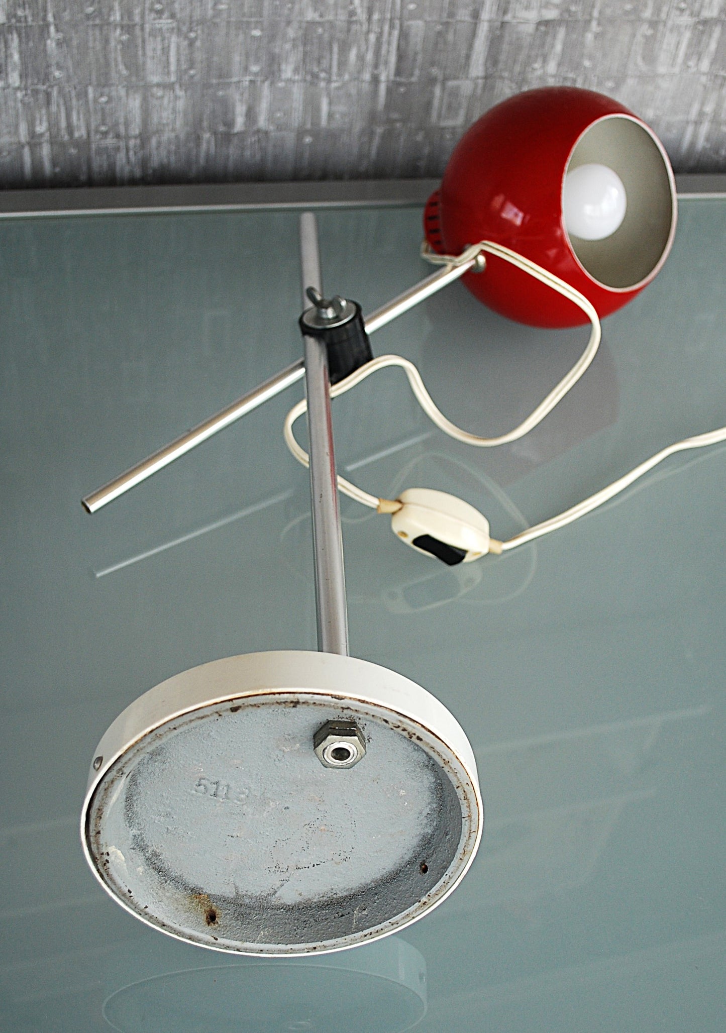 Lamp met aluminium stangen Retro Space age