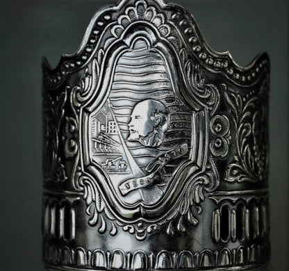 Melkhior Lenin 100 jaar THEE GLAS HOUDER Vintage CCCP Podstakannik