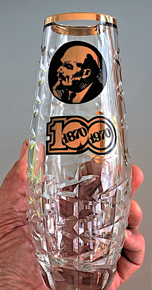Kristallen Vaas Lenin 100 jaar 1870 - 1970