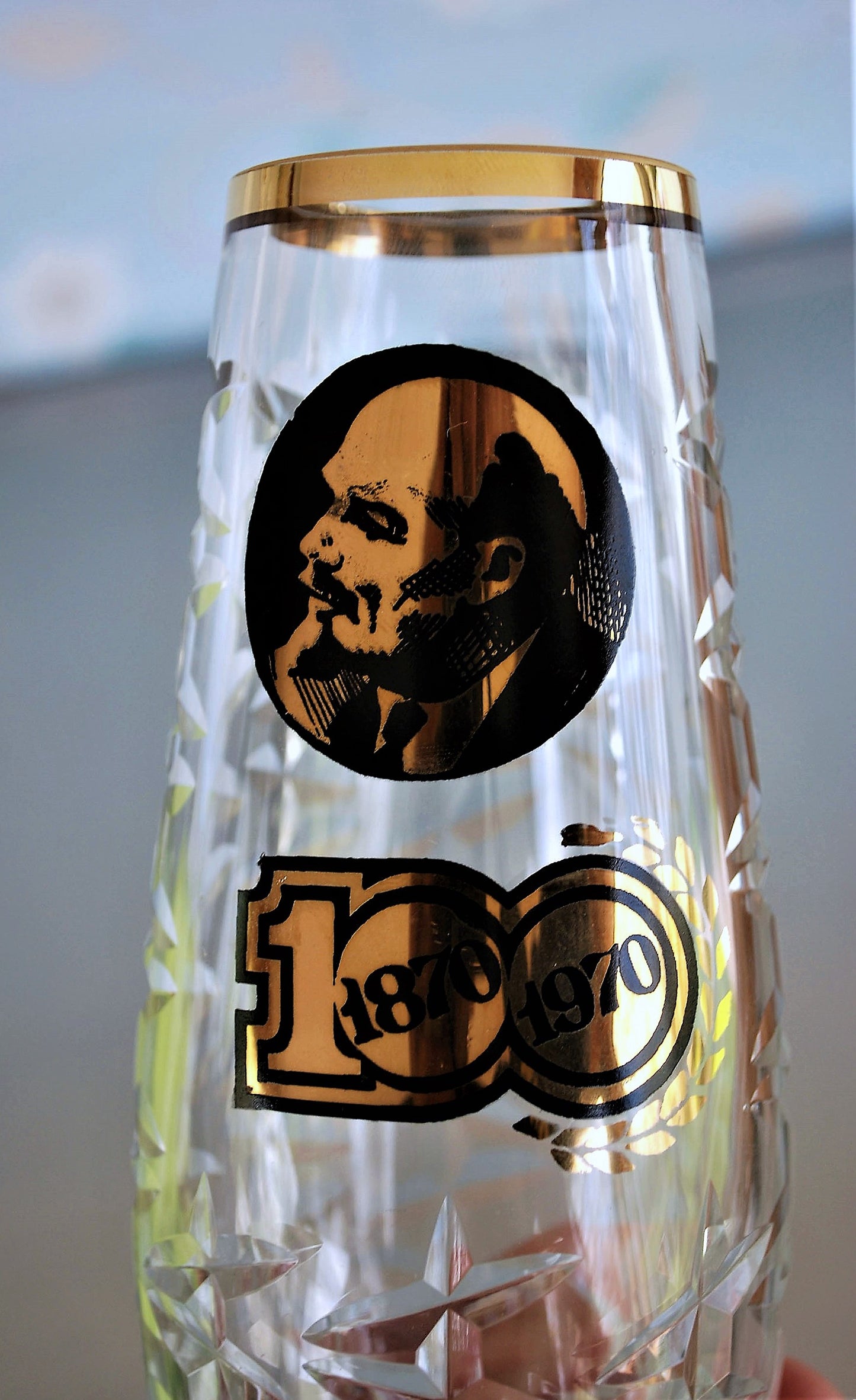 Kristallen Vaas Lenin 100 jaar 1870 - 1970