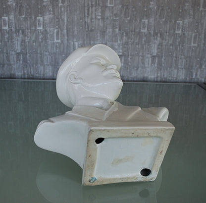 Lenin porselein Buste Herend  Zeer Groot