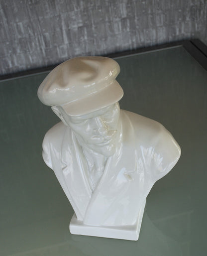 Lenin porselein Buste Herend  Zeer Groot