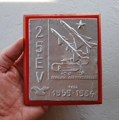 Socialistisch Hongarije Luchtverdedigingsplaque 25 jaar jubileum