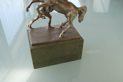Man met paard op sokkel De Paardentemmers