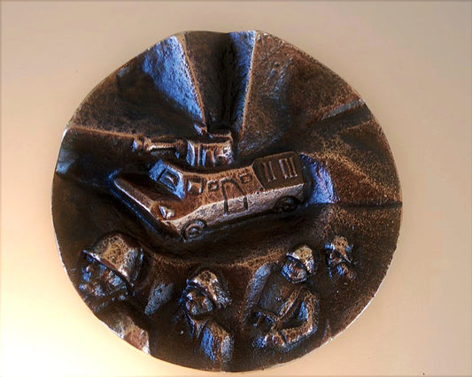 Plaque Tank met soldaten Warschaupact