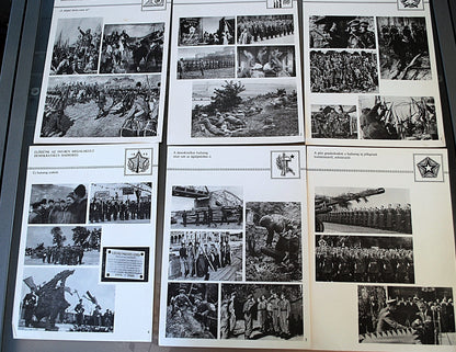 Poster map leger Socialistische Hongarije  32 stuks in map 1973