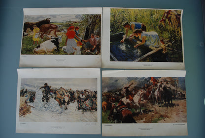 Pre order Mini poster Sociaal realisme 31 stuks  Drukkerij Pravda Moskou