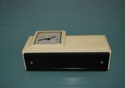 Niari tafelklok wekker en muziekdoos Art deco stijl 1967 *