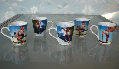 Pin up Koffie bekers van L. Drake & Zn.