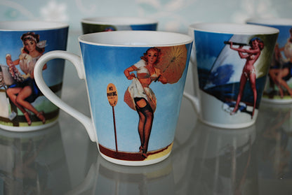 Pin up Koffie bekers van L. Drake & Zn.