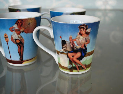 Pin up Koffie bekers van L. Drake & Zn.
