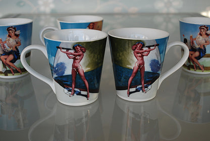 Pin up Koffie bekers van L. Drake & Zn.