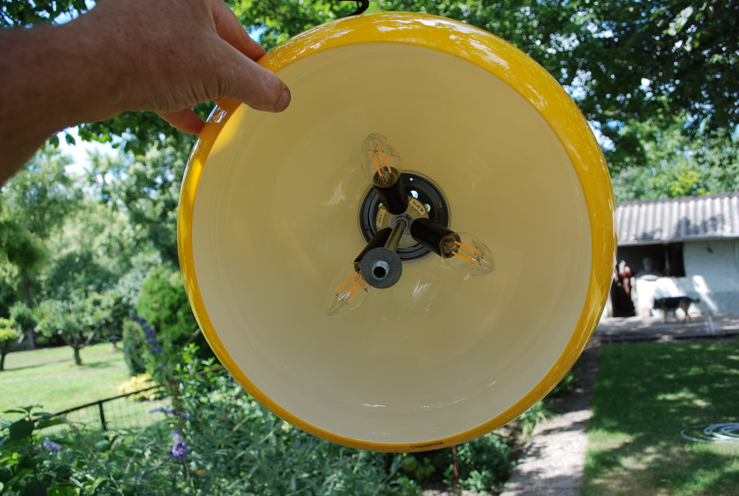 Zeldzame vintage Meblo Guzzini Space Age plafondlamp