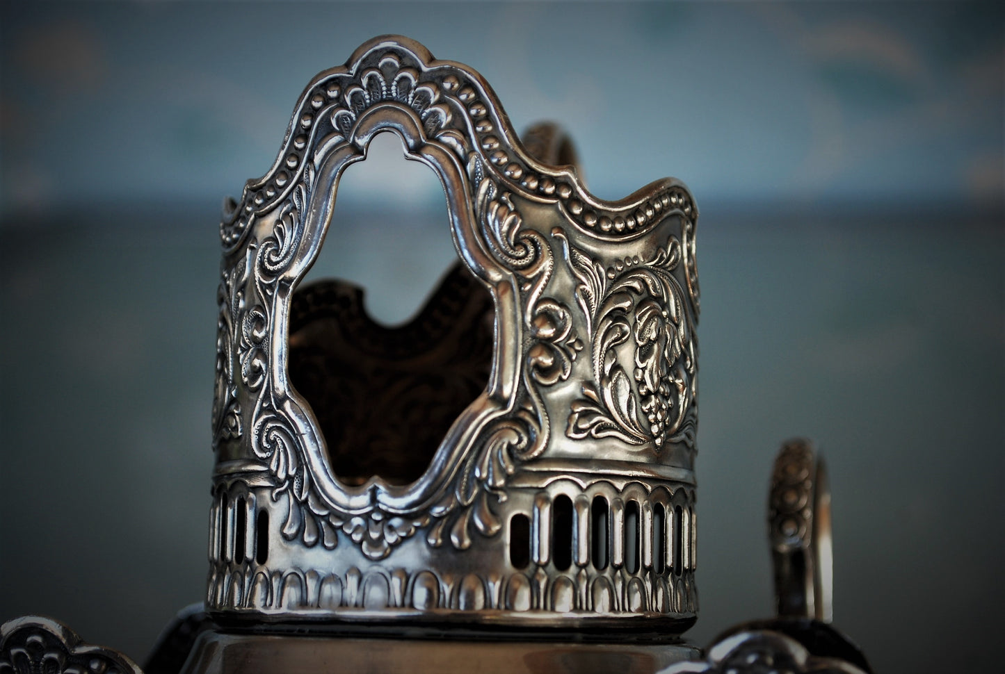 Sovjet Theeglas houders met uitsparing Podstakannik Set van 6