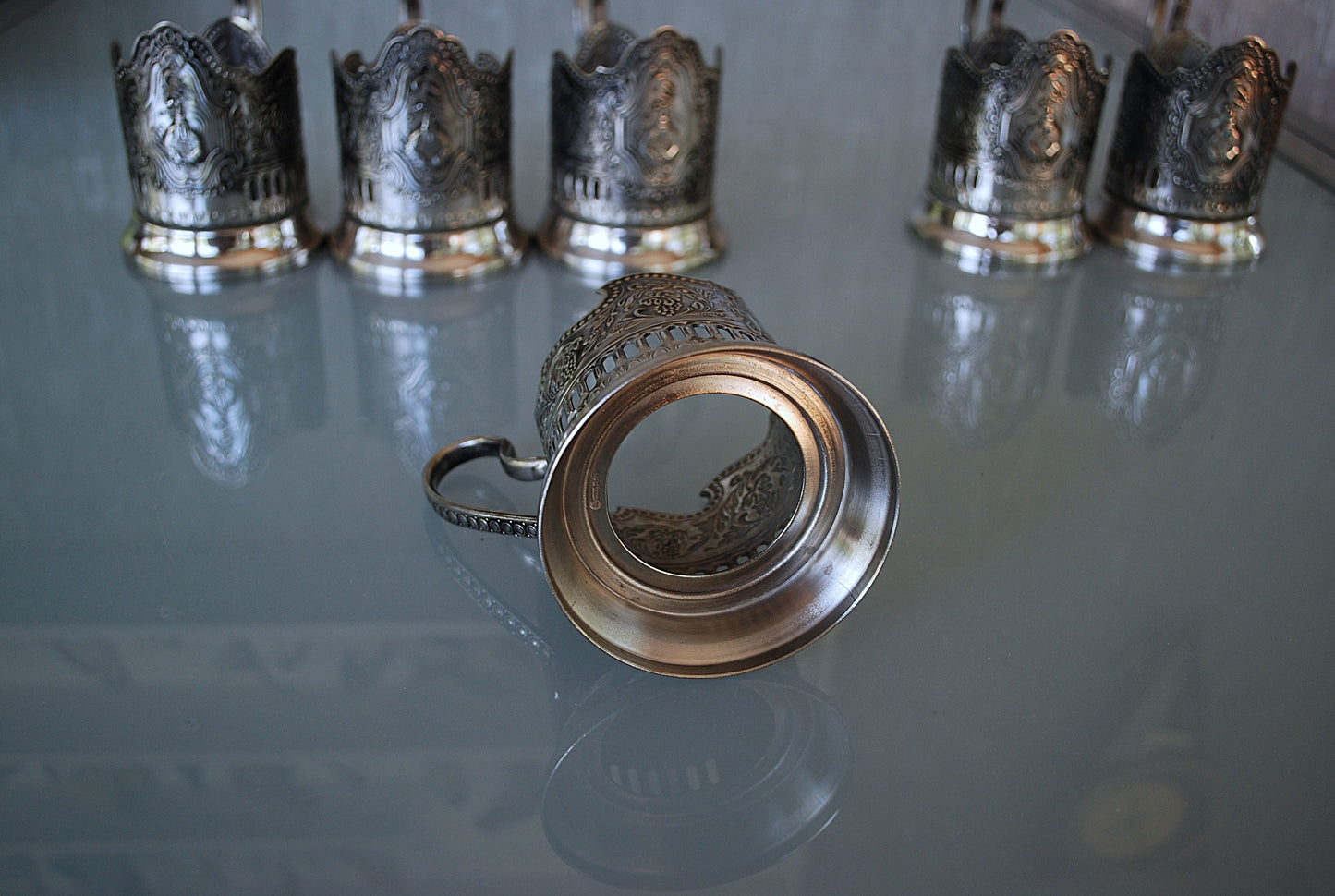 Raketten en satellieten boven Moskou Compleet set van 6 stuks