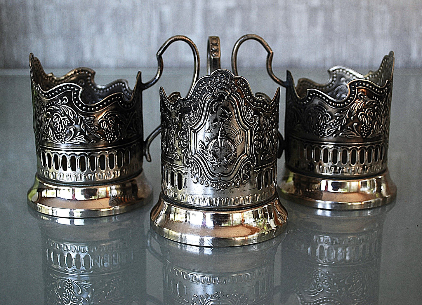 Raketten en satellieten boven Moskou Compleet set van 6 stuks