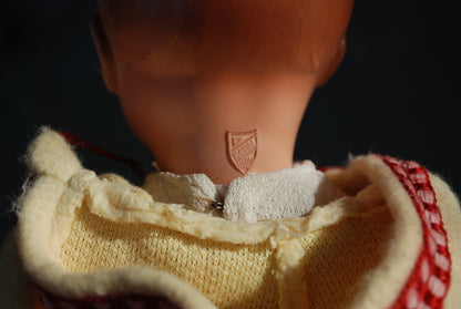 Mechanical Celluloid Doll GDR Roschi 1960's