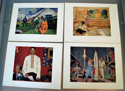 Kunstwerken Sovjet Unie 1961. 60 reproducties Alle Unies Artistiek Tentoonstelling.