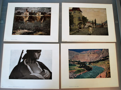 Kunstwerken Sovjet Unie 1961. 60 reproducties Alle Unies Artistiek Tentoonstelling.