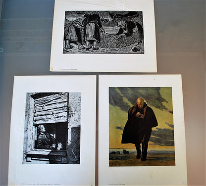 Kunstwerken Sovjet Unie 1961. 60 reproducties Alle Unies Artistiek Tentoonstelling.