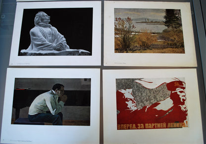 Kunstwerken Sovjet Unie 1961. 60 reproducties Alle Unies Artistiek Tentoonstelling.