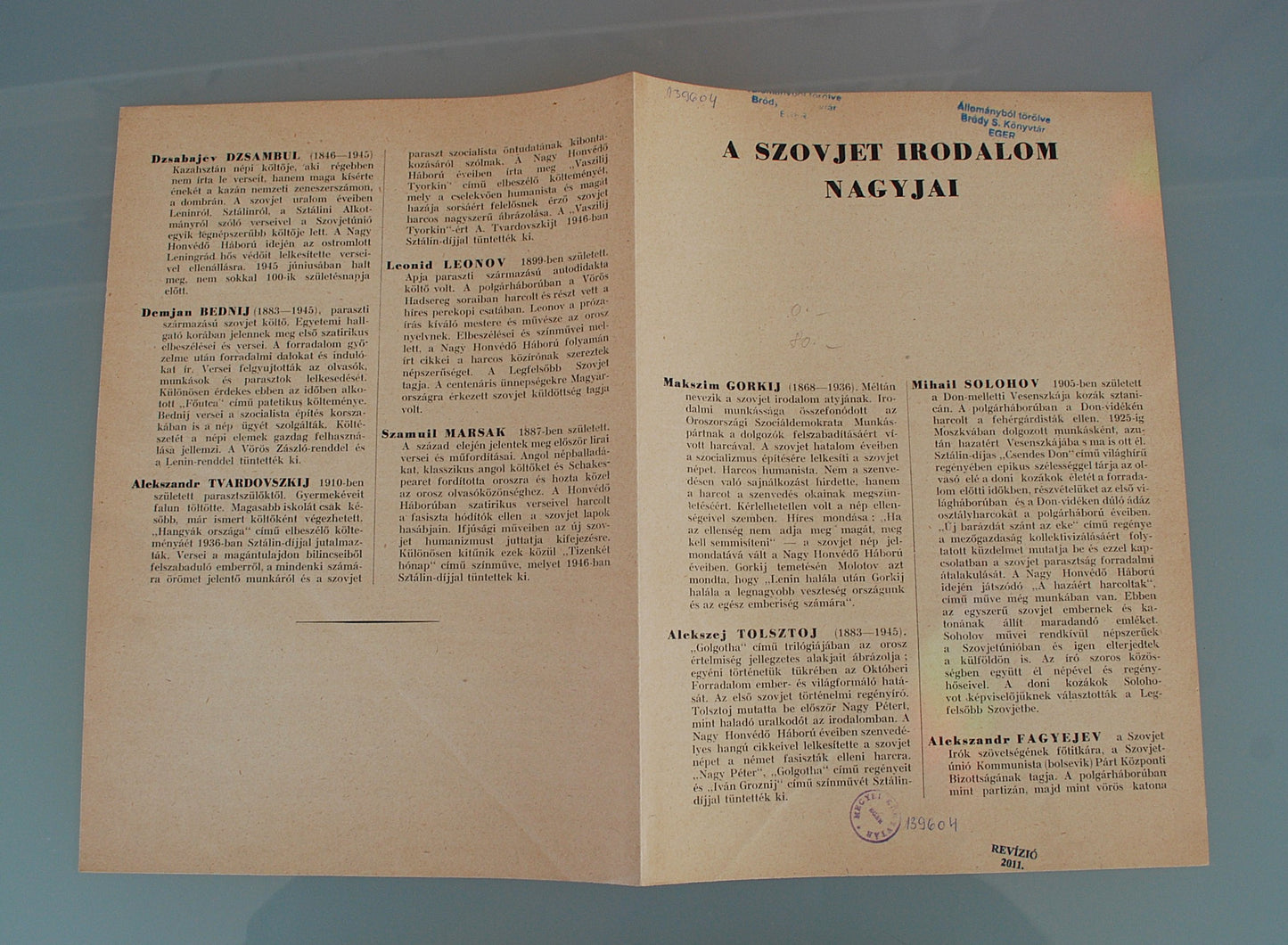 Preorder Postermap Grootheden uit de Sovjet Literatuur