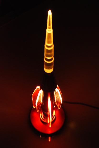 Preorder Raket lamp rechtop staand van RVS Hand gemaakt.