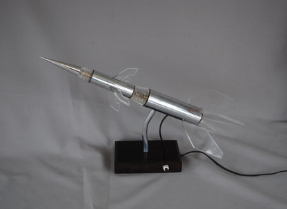 Pre order Raket lamp op eboniet sokkel Zie video!